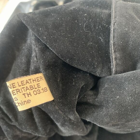 Patricia Nash Black Italian Leather Cazorla Backpack Handbag Stud Garment Flower - Picture 13 of 15